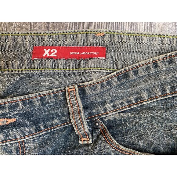 X2 Denim Laboratory Jeans Vintage Y2K Express Mens Size 38x30 Loose Straight Leg - Picture 6 of 12